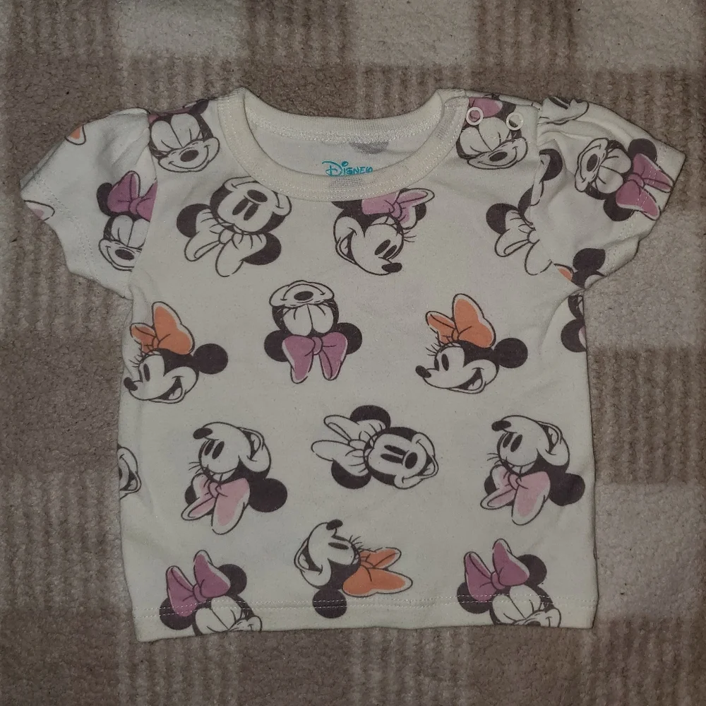 5 for $25 | Disney Baby Minnie Mouse Short Sleeve T-Shirt - Picture 2 of 4